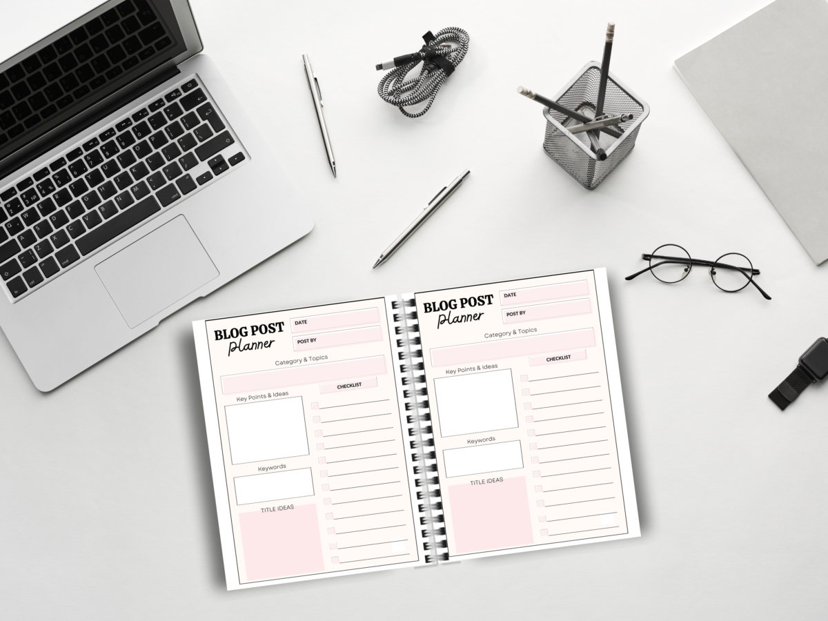 Practical printable blog planner