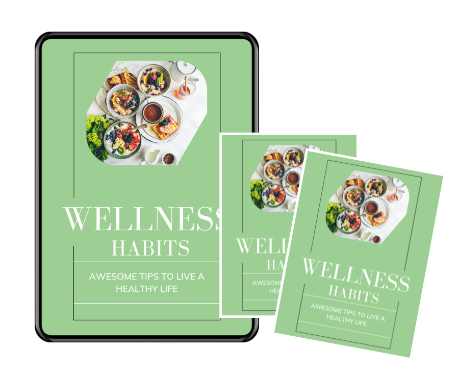 Wellness habits ebook mockup